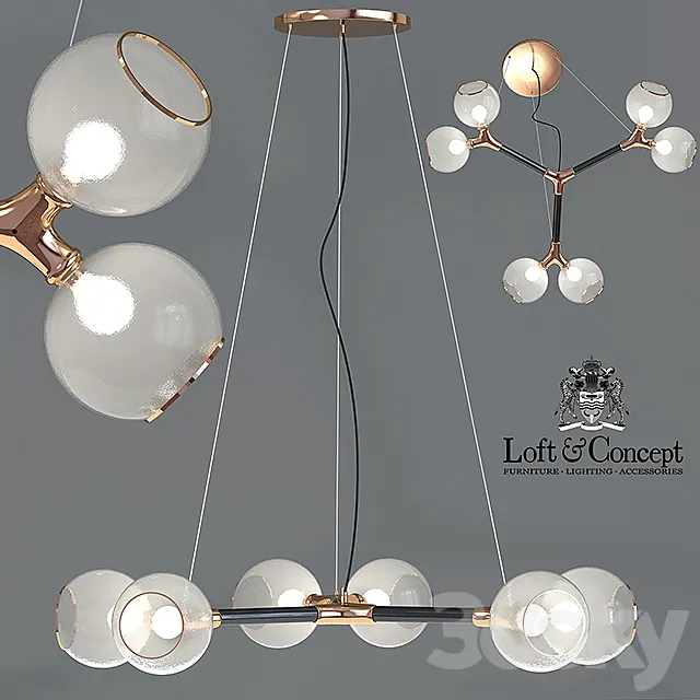 Chandelier Horus Suspension Light 6 3DModel