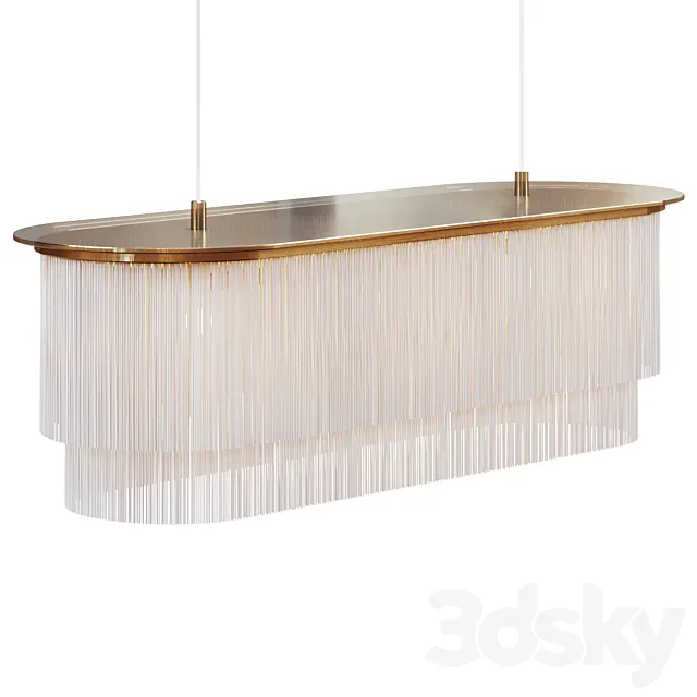 Chandelier Houtique Linear Chandelier Cream 3DModel Chandelier Houtique Linear Chandelier Cream 3DModel