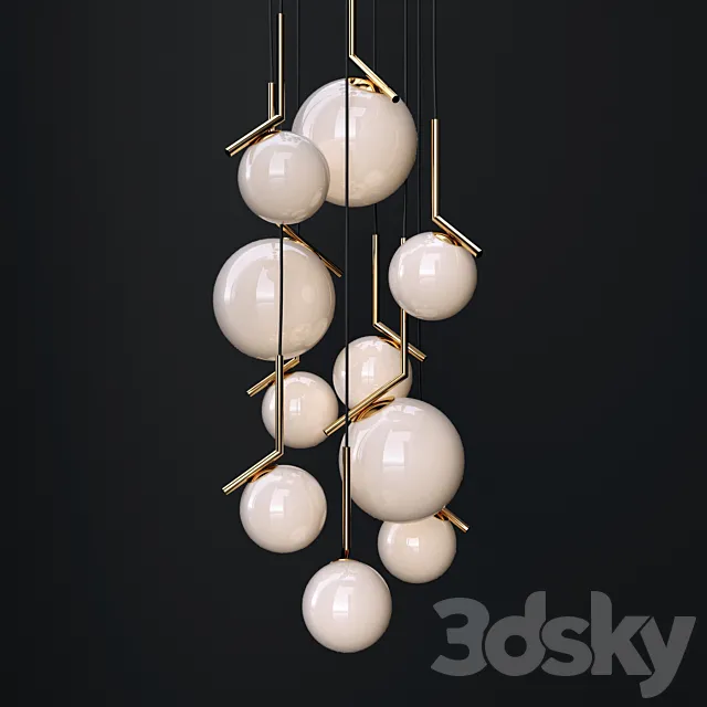 Chandelier  IC GOLD 3D Model