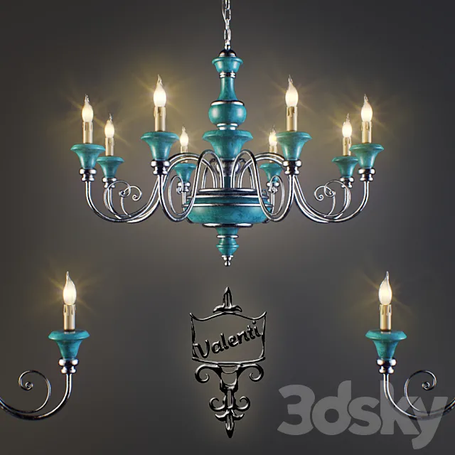 Chandelier ILLUMINAZIONE D’ARTE Classic 1664_8 3DModel Chandelier ILLUMINAZIONE D’ARTE Classic 1664_8 3DModel