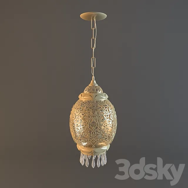 Chandelier in Oriental style 3D Model Chandelier in Oriental style 3D Model