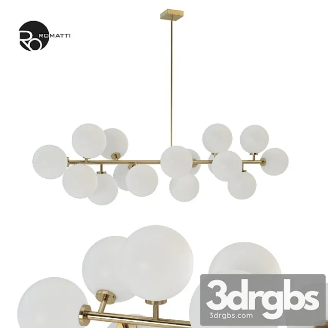 Chandelier inflora 16 plafonds 3D Model Download