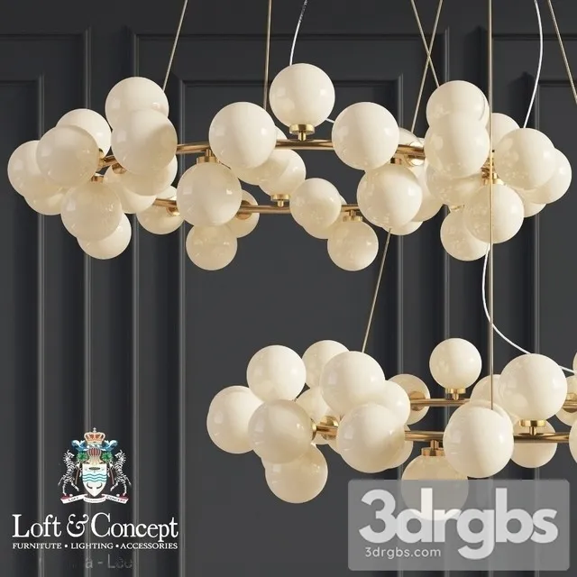 Chandelier Inflora 45 plafonds Atelier Aret 3D Model Download