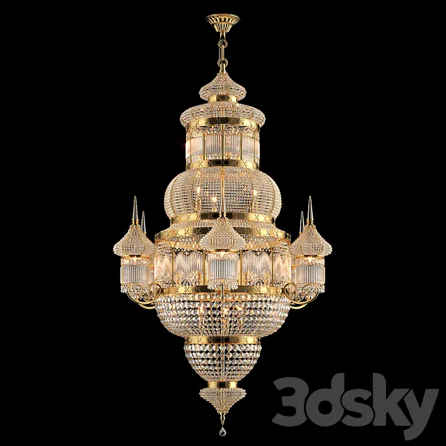 Chandelier Islamic Moroccan Crystal Chandelier Model: CS 7000 3D Model Chandelier Islamic Moroccan Crystal Chandelier Model: CS 7000 3D Model