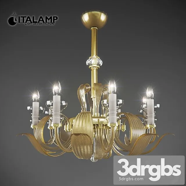 Chandelier Italamp 550 8 Amber 3D Model Download