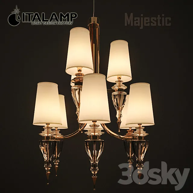 Chandelier Italamp MAJESTIC T410 _ 6 + 3 3D Model Chandelier Italamp MAJESTIC T410 _ 6 + 3 3D Model