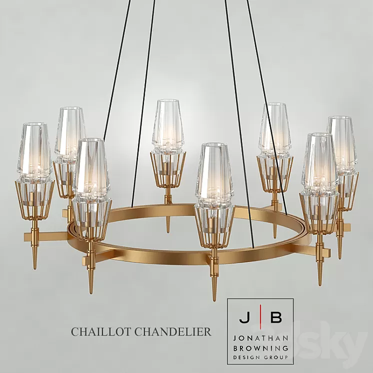 Chandelier Jonathan Browning Chaillot 3D Model Chandelier Jonathan Browning Chaillot 3D Model