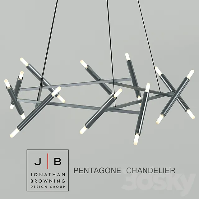 Chandelier Jonathan Browning Pentagone 3DModel Chandelier Jonathan Browning Pentagone 3DModel