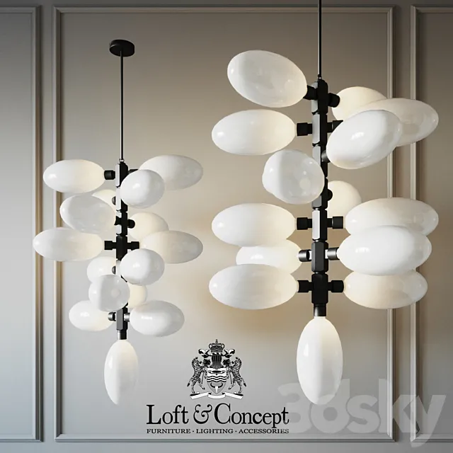 Chandelier kingdom column 15 designed 3D Model