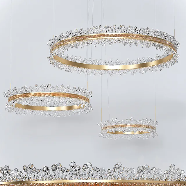 Chandelier Kink Light 400 600 800 3D Model Chandelier Kink Light 400 600 800 3D Model