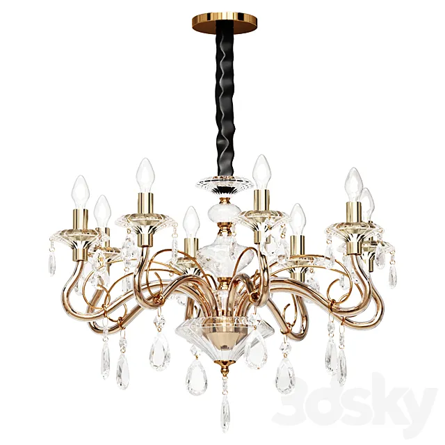 Chandelier Light Fixture 3D Model Chandelier Light Fixture 3D Model