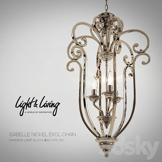 Chandelier Light & Living ISABELLE 3DModel Chandelier Light & Living ISABELLE 3DModel
