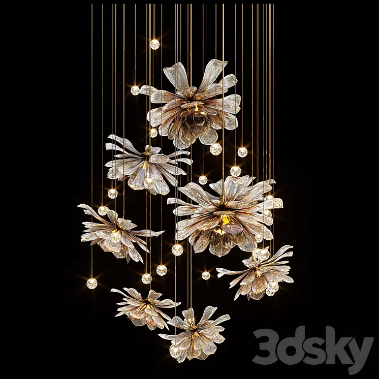 Chandelier Light Vargov 3D Model Chandelier Light Vargov 3D Model