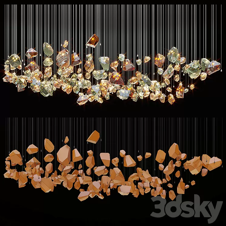 Chandelier Light Vargov 3D Model Chandelier Light Vargov 3D Model