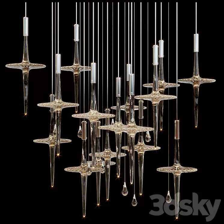 Chandelier Light Vargov 3D Model