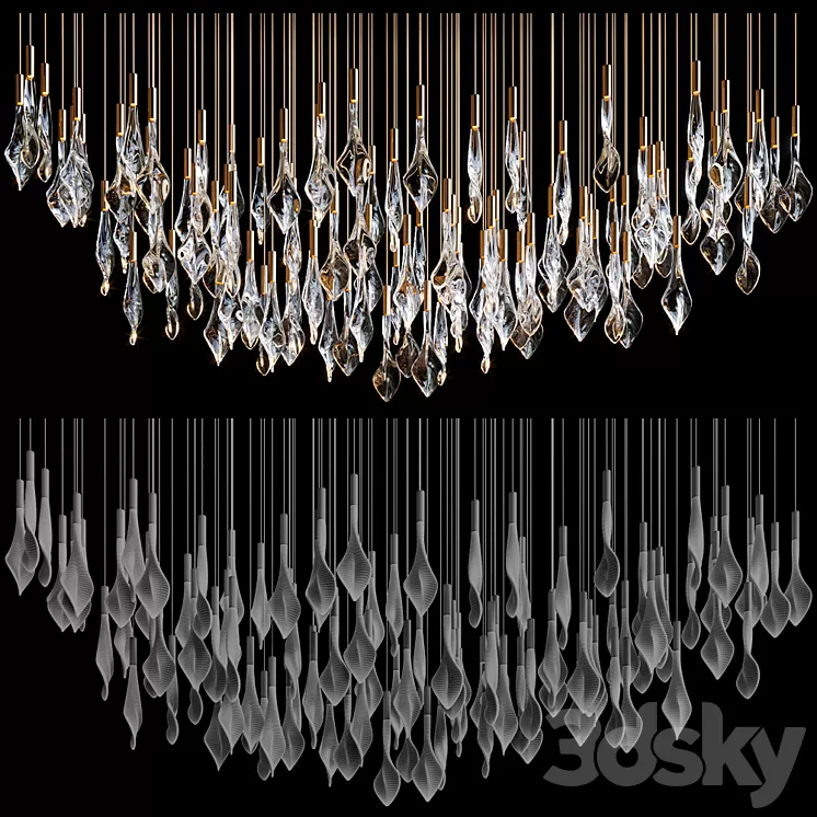 Chandelier Light Vargov 3D Model Chandelier Light Vargov 3D Model