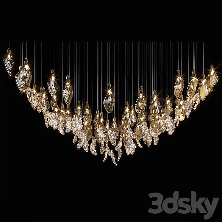 Chandelier Light Vargov 3D Model Chandelier Light Vargov 3D Model