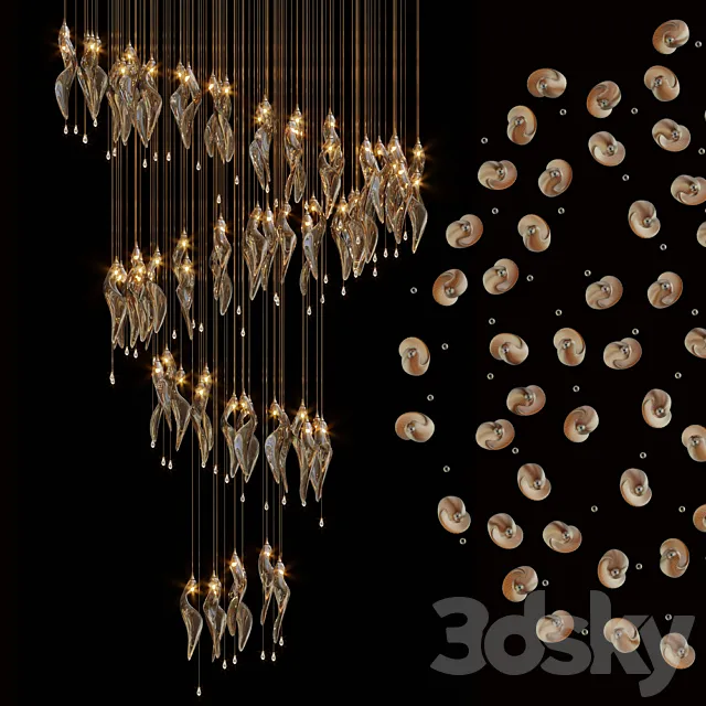 Chandelier Light Vargov 3D Model Chandelier Light Vargov 3D Model
