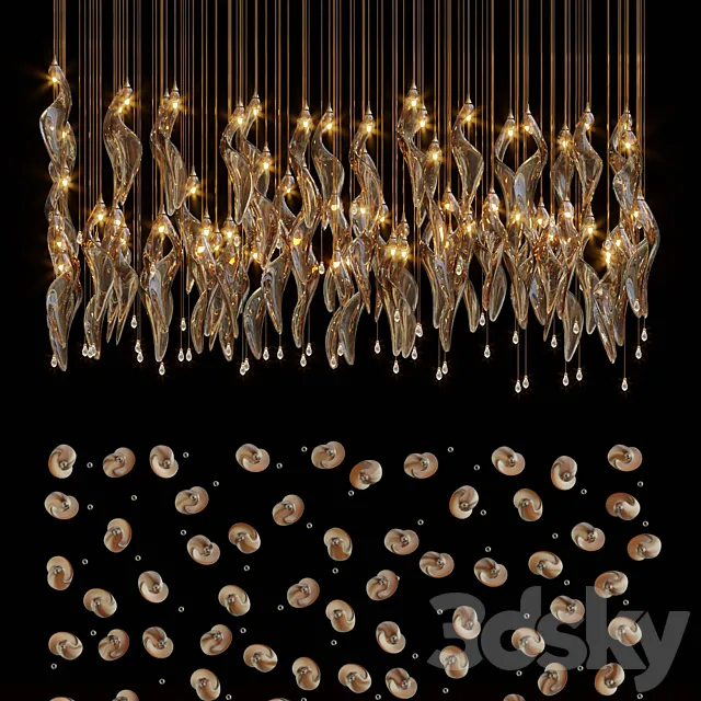 Chandelier Light Vargov 3D Model Chandelier Light Vargov 3D Model