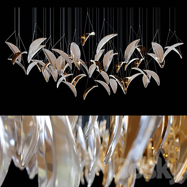 Chandelier Light Vargov 3D Model Chandelier Light Vargov 3D Model