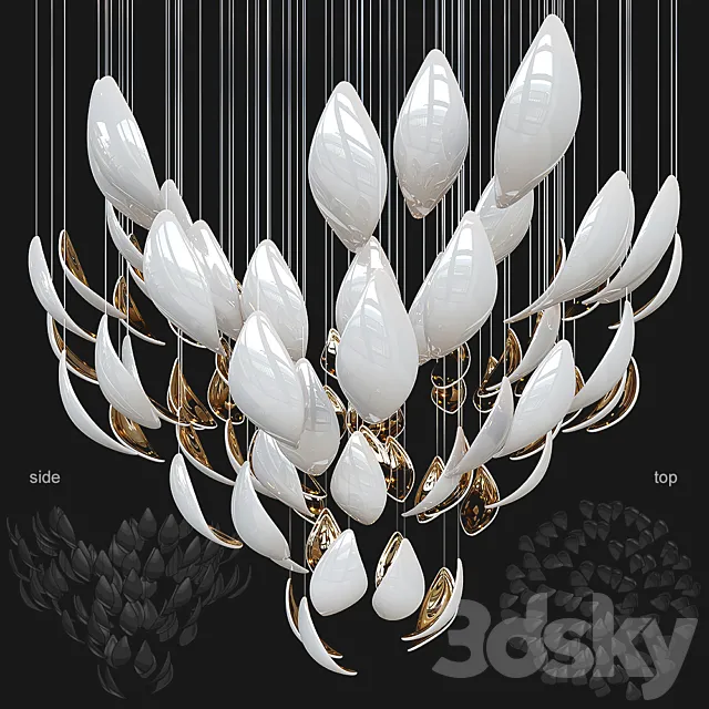 Chandelier Light Vargov 3D Model Chandelier Light Vargov 3D Model