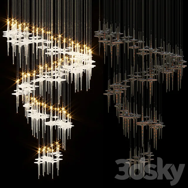 Chandelier Light Vargov 3D Model Chandelier Light Vargov 3D Model