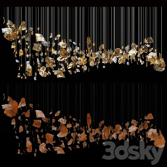 Chandelier Light Vargov 3D Model Chandelier Light Vargov 3D Model