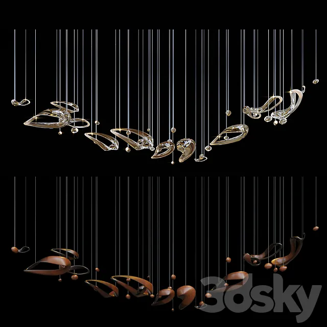 Chandelier Light Vargov 3D Model Chandelier Light Vargov 3D Model