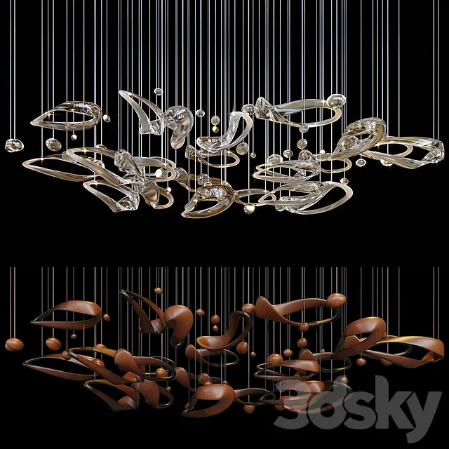 Chandelier Light Vargov 3D Model Chandelier Light Vargov 3D Model