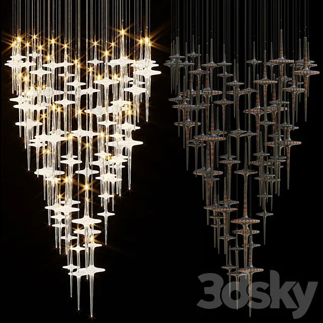 Chandelier Light Vargov 3D Model Chandelier Light Vargov 3D Model