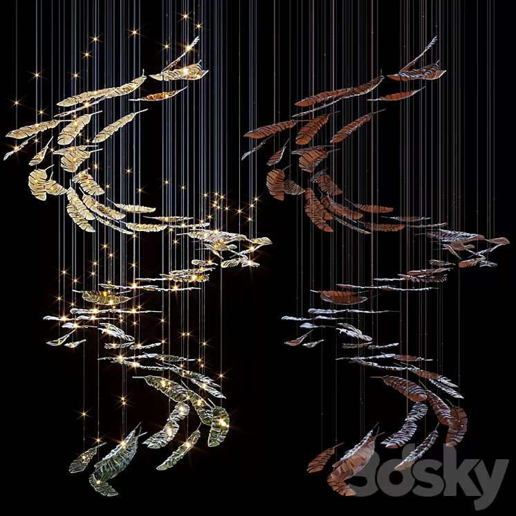 Chandelier Light Vargov 3D Model Chandelier Light Vargov 3D Model