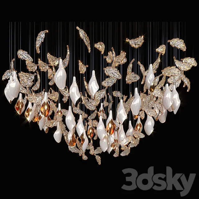 Chandelier Light Vargov 3D Model Chandelier Light Vargov 3D Model