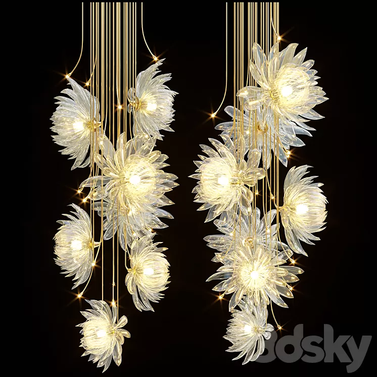 Chandelier Light Vargov 3D Model Chandelier Light Vargov 3D Model