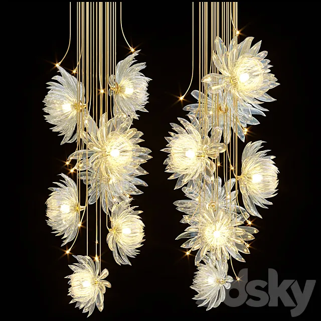 Chandelier Light Vargov 3DModel Chandelier Light Vargov 3DModel