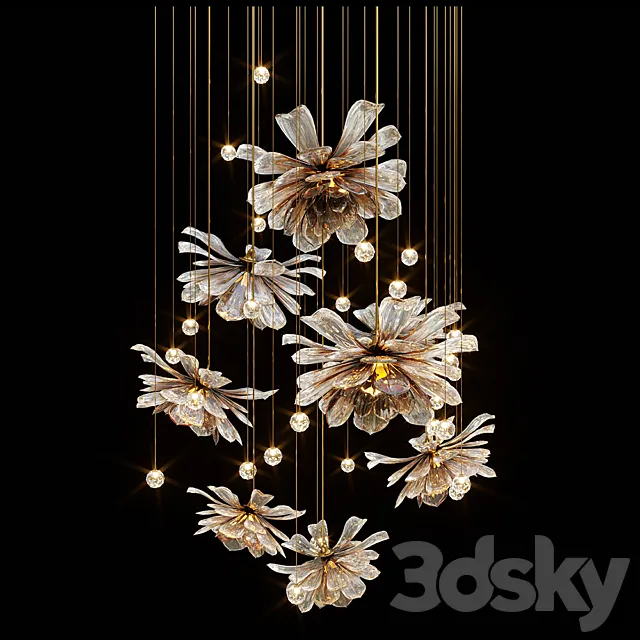 Chandelier Light Vargov 3DModel Chandelier Light Vargov 3DModel