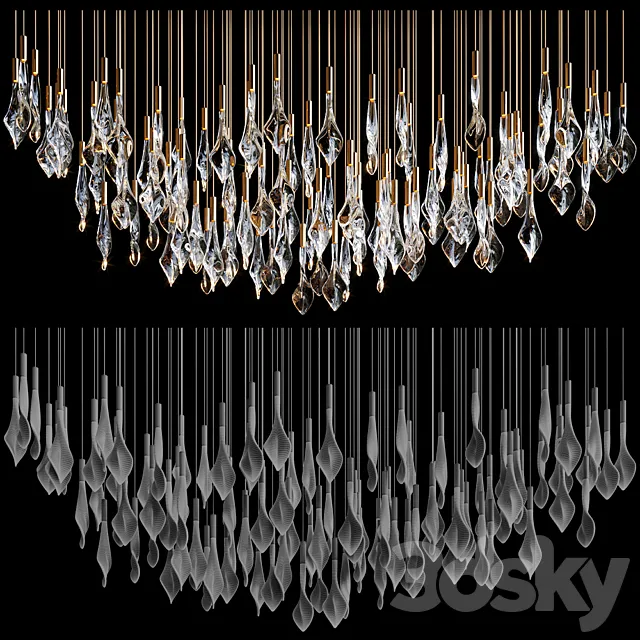 Chandelier Light Vargov 3DModel Chandelier Light Vargov 3DModel