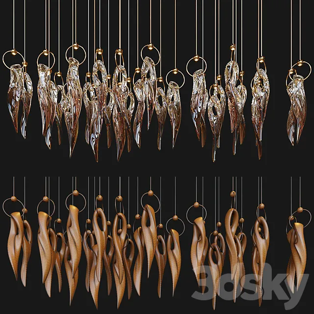 Chandelier Light Vargov 3DModel Chandelier Light Vargov 3DModel
