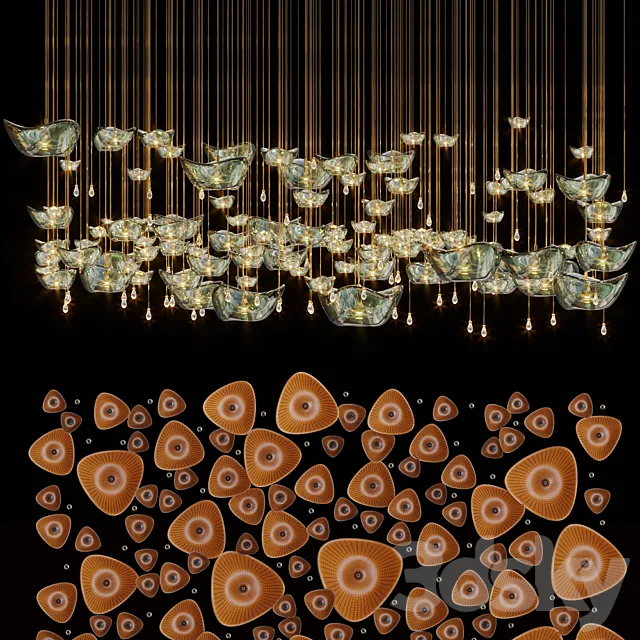 Chandelier Light Vargov 3DModel Chandelier Light Vargov 3DModel