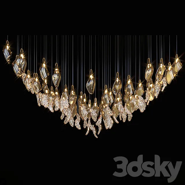 Chandelier Light Vargov 3DModel Chandelier Light Vargov 3DModel