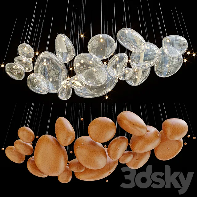 Chandelier Light Vargov 3DModel Chandelier Light Vargov 3DModel
