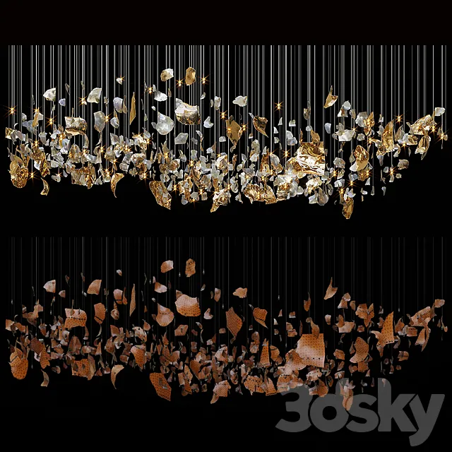 Chandelier Light Vargov 3DModel Chandelier Light Vargov 3DModel