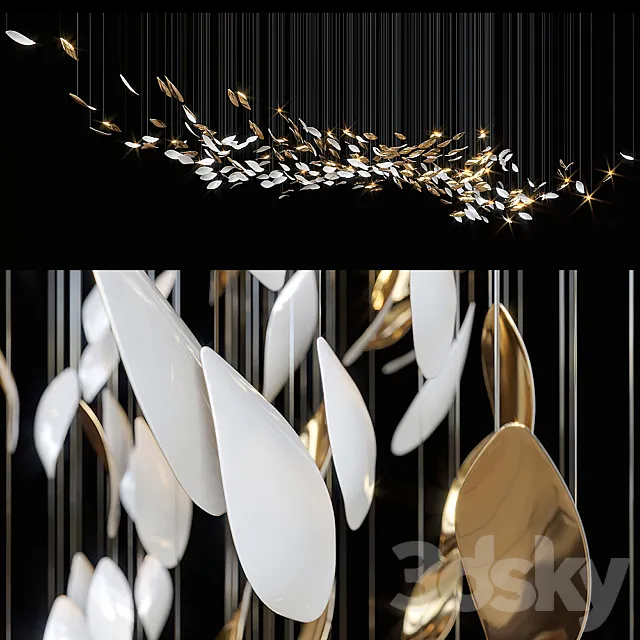 Chandelier Light Vargov 3DModel Chandelier Light Vargov 3DModel