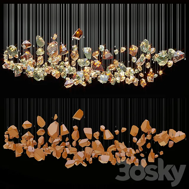 Chandelier Light Vargov 3DModel Chandelier Light Vargov 3DModel