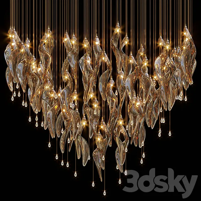 Chandelier Light Vargov 3DModel Chandelier Light Vargov 3DModel