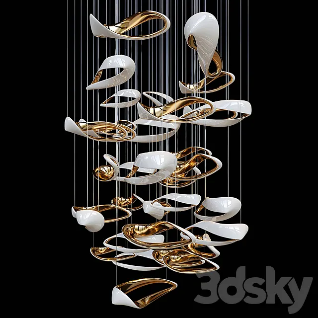 Chandelier Light Vargov 3DModel Chandelier Light Vargov 3DModel