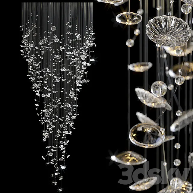 Chandelier Light Vargov – Fiber 3D Model