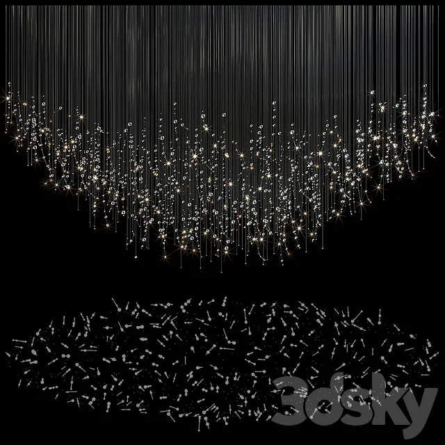 Chandelier Light Vargov – Fiber 3D Model