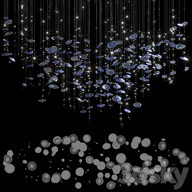 Chandelier Light Vargov – Fiber 3D Model