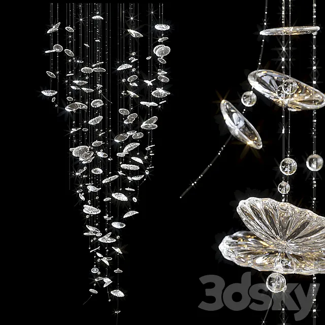 Chandelier Light Vargov – Fiber 3D Model