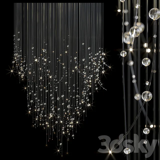 Chandelier Light Vargov – Fiber 3D Model